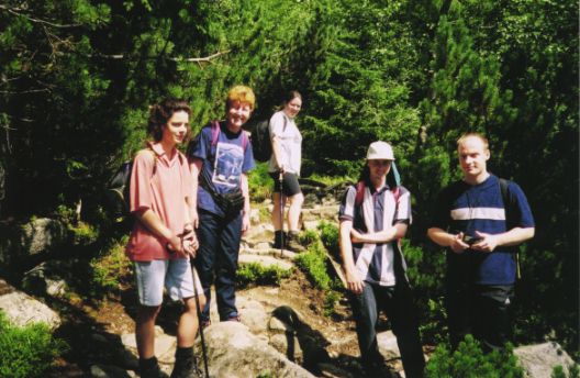 Starting the climb to Slavkovsk&yacute; št&iacute;t