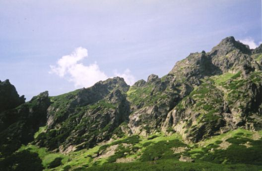 View across Malý Studený potok valley to Malý Kostol