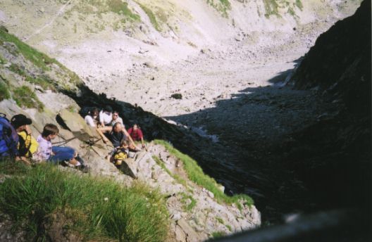 The climb up to Priecne sedlo
