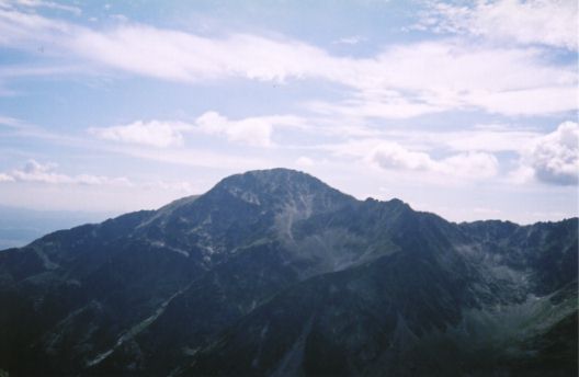 View of Slavkovský štít from Priecne sedlo