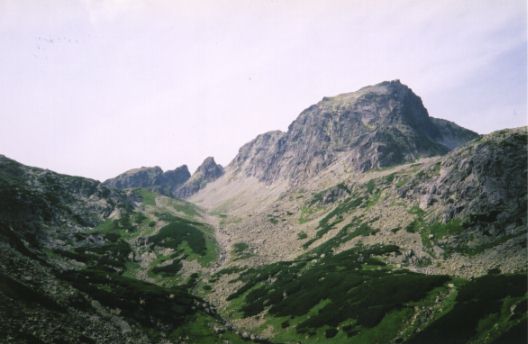 Looking up the Velká Studená valley with Strelecká veza to the right